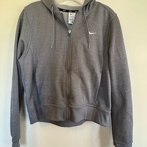 Nike Therma-For  Women's Gray Zip-Up Hoodie medium